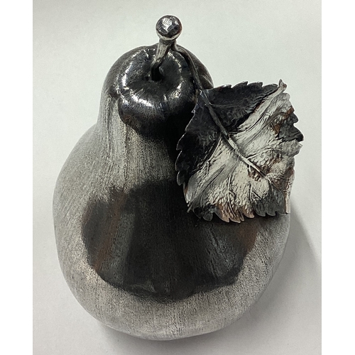 15 - BUCCELLATI: A rare Naturalistic silver lighter in the form of a pear. Approx. 217 grams. Est. £600 -... 