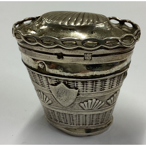 151 - A 19th Century Dutch silver peppermint box with hinged lid. Marked to base. Approx. 65 grams. Est. £... 