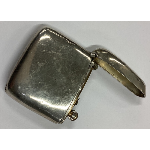 250 - A Victorian silver lighter in the form of a vesta case. Birmingham 1899. By Joseph Gloster & Son. Ap... 