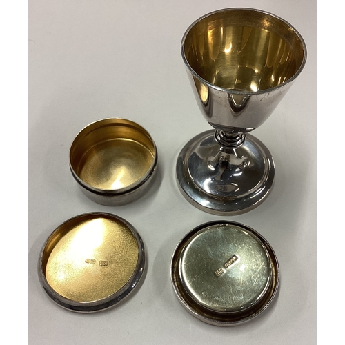 30 - A cased silver communion goblet and box. London 1939. Approx. 140 grams. Est. £100 - £150.