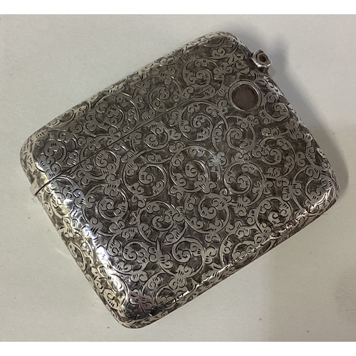 316 - A silver vesta case. Birmingham 1904. Approx. 36 grams. Est. £30 - £40.