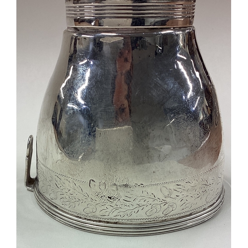 321 - An 18th Century Georgian silver wine funnel engraved with wine decoration. Approx. 95 grams. Est. £1... 