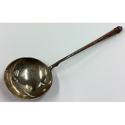 322 - A rare 19th Century Russian silver and enamelled ladle decorated with carriage scenes. Approx. 83 gr... 