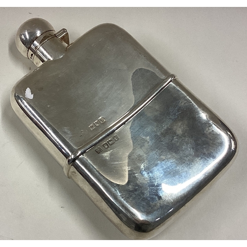 355 - A large silver flask with detachable cover. London 1901. By Sampson Mordan & Co. Approx. 245 grams. ... 