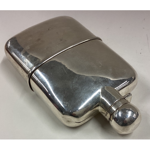 355 - A large silver flask with detachable cover. London 1901. By Sampson Mordan & Co. Approx. 245 grams. ... 