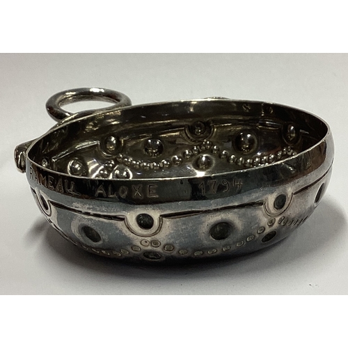 38 - An 18th Century French silver wine taster. Dated 1794. Approx. 57 grams. Est. £100 - £150.