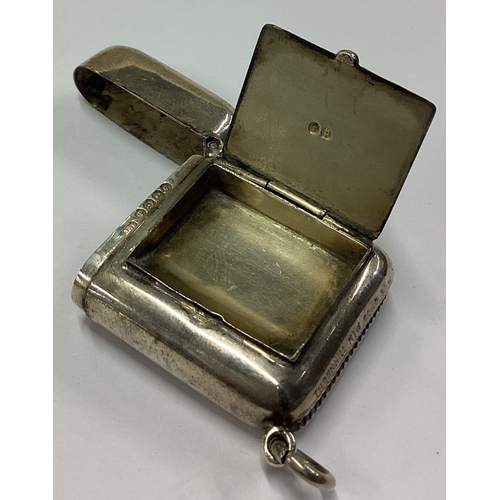 383 - A rare Victorian silver combination vesta and stamp case. London 1870. By Thomas Stapleton. Approx. ... 