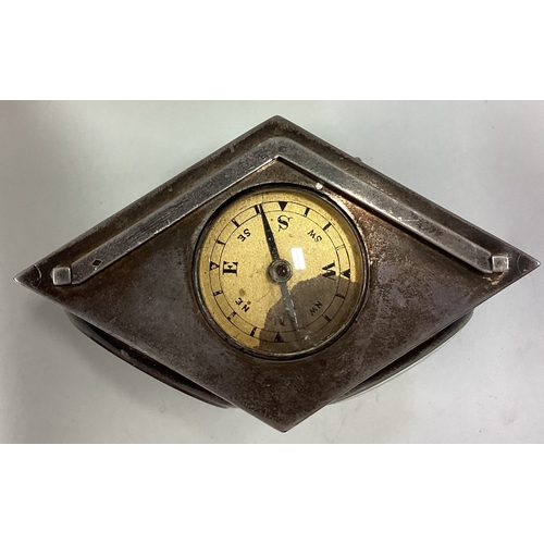 390 - A rare novelty French silver barometer / thermometer. Circa 1900. By Tiffany & Co. Approx. 570 grams... 