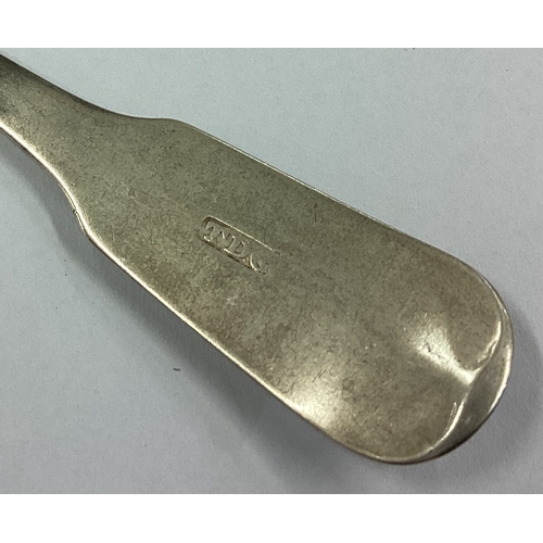 500 - JERSEY: A small silver teaspoon. Approx. 15 grams. Est. £30 - £40.