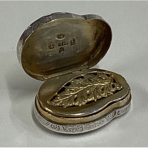 516 - A rare silver vinaigrette in the form of a snail with engraved sphinx decoration to reverse. Birming... 