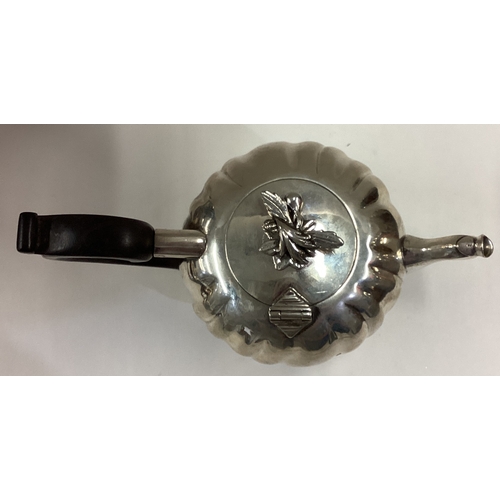 540 - AUGSBURG: A rare 18th Century silver bullet-shaped teapot. Fully marked to base. Approx. 340 grams. ... 