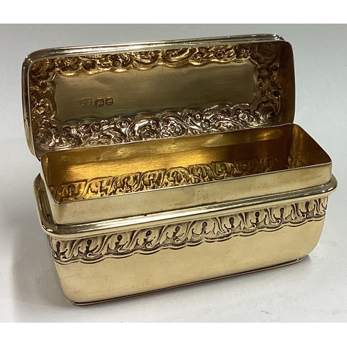 545 - A fine silver gilt snuff box. London 1820. By Paul Storr. Approx. 111 grams. Est. £1000 - £1500.