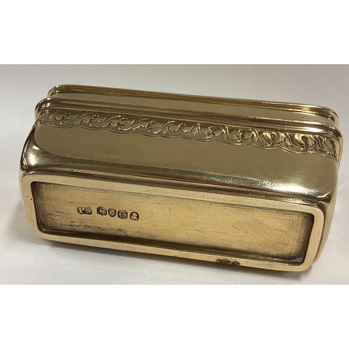 545 - A fine silver gilt snuff box. London 1820. By Paul Storr. Approx. 111 grams. Est. £1000 - £1500.