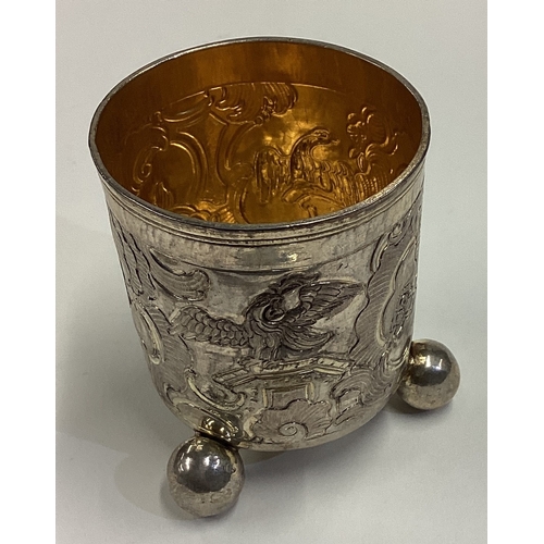 547 - A fine quality 18th Century Russian silver beaker with gilt interior. 1766. Approx. 84 grams. Est. £... 