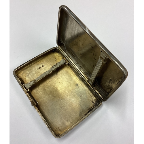 573 - A 19th Century Russian silver and Niello cigarette case with engraved village scene to centre. Fully... 