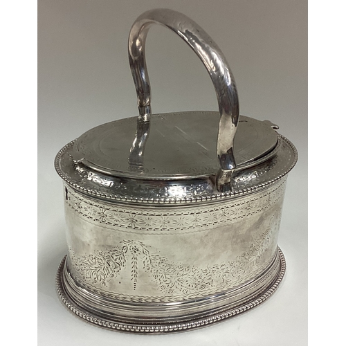 591 - A rare 19th Century Victorian silver double-opening tea caddy. London 1871. By CF Hancock. Approx. 7... 