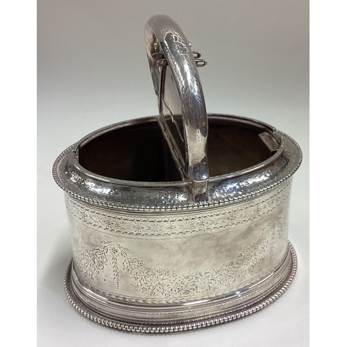 591 - A rare 19th Century Victorian silver double-opening tea caddy. London 1871. By CF Hancock. Approx. 7... 