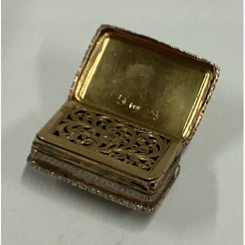 676 - A 19th Century silver gilt vinaigrette. Birmingham. By Taylor & Perry. Approx. 18 grams. Est. £150 -... 