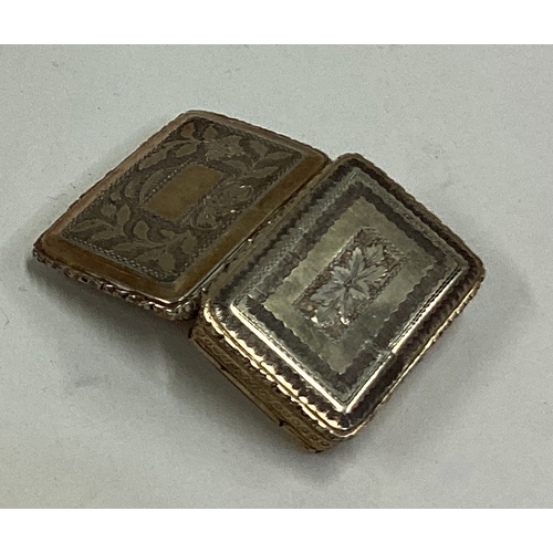 676 - A 19th Century silver gilt vinaigrette. Birmingham. By Taylor & Perry. Approx. 18 grams. Est. £150 -... 