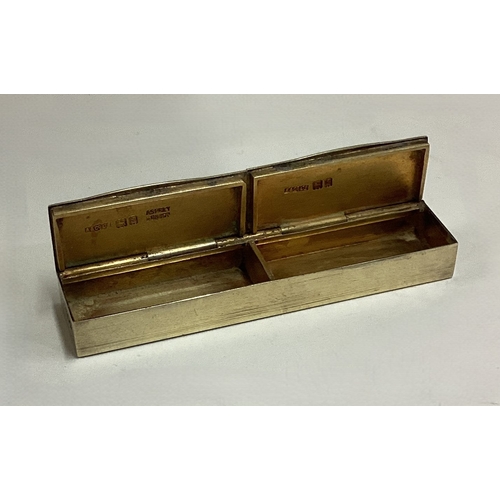 697 - ASPREY & CO: A silver gilt box with two internal compartments. London 1913. Signed Asprey. Approx. 3... 