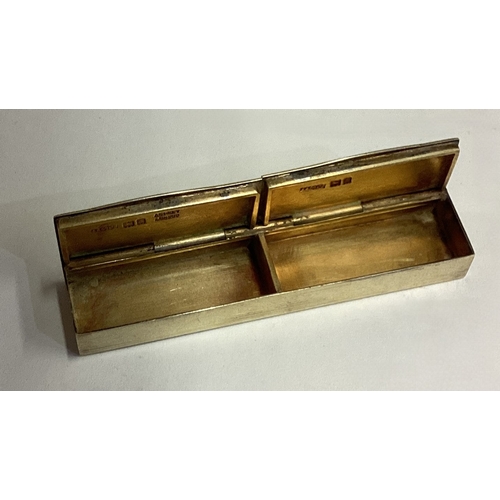 697 - ASPREY & CO: A silver gilt box with two internal compartments. London 1913. Signed Asprey. Approx. 3... 