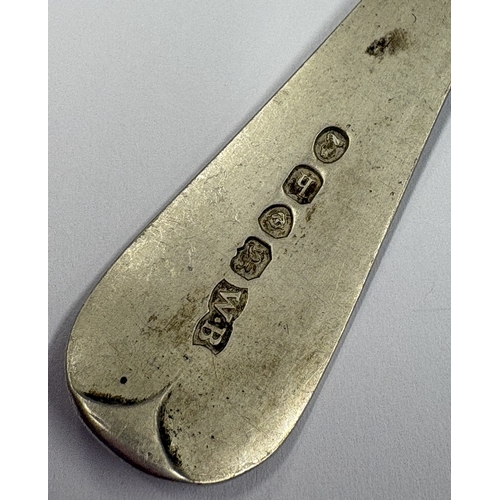 127 - A Georgian silver spoon with bright-cut decoration. London 1823. By WB. Approx. 48 grams. Est. £40 -... 