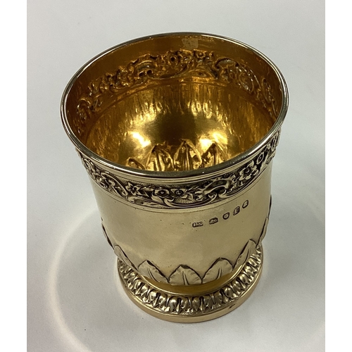 135 - PAUL STORR: A fine and rare silver gilt beaker. London 1821. Approx. 147 grams. Est. £2000 - £3000.