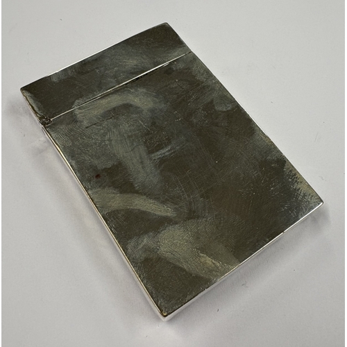 172 - A silver card case with pierced decoration. Approx. 77 grams. Est. £60 - £80.