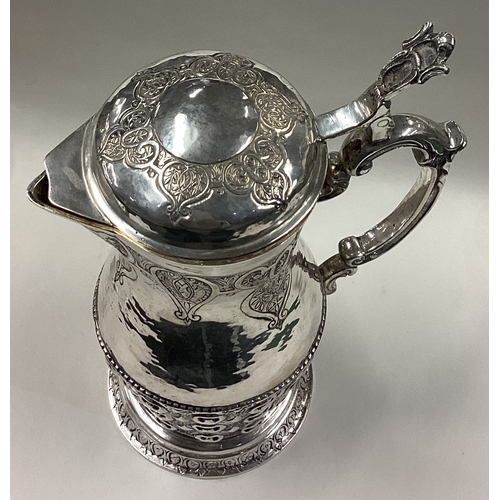 203 - A 19th Century Continental silver wine ewer. Marked to base. Approx. 935 grams. Est. £800 - £1200.