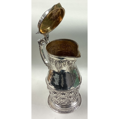 203 - A 19th Century Continental silver wine ewer. Marked to base. Approx. 935 grams. Est. £800 - £1200.