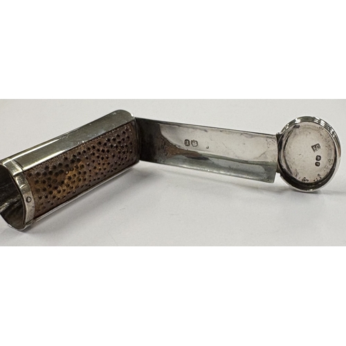 255 - An 18th Century George III collapsible silver nutmeg grater. London 1792. By Charles Rawlings & Will... 