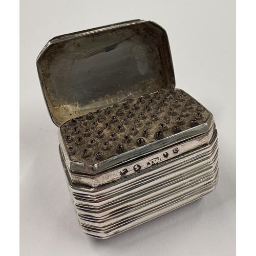 258 - A William IV silver box nutmeg grater. Birmingham 1837. By Joseph Wilmore. Approx. 37 grams. Est. £5... 