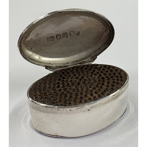 259 - An 18th Century George III silver oval-shaped nutmeg grater. London 1791. By Thomas Phipps & Edward ... 