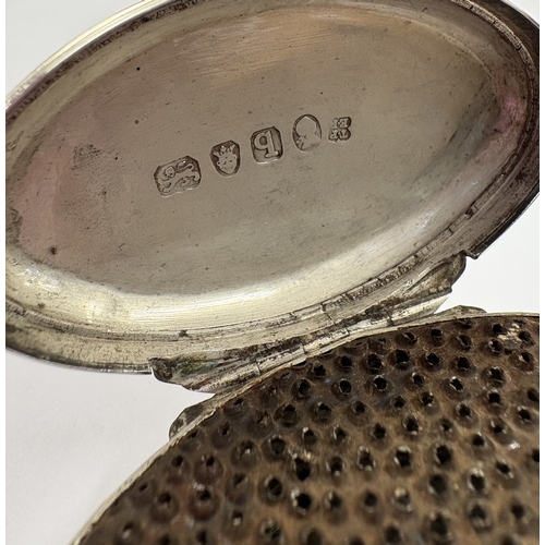 259 - An 18th Century George III silver oval-shaped nutmeg grater. London 1791. By Thomas Phipps & Edward ... 