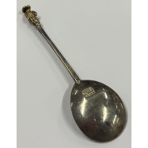 268 - A Charles I silver Apostle top spoon depicting St John. London 1636. By Daniel Carey. Approx. 57 gra... 