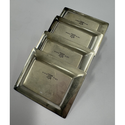 282 - A set of four silver dishes. Fully marked to bases. By Tiffany & Co. Approx. 140 grams. Est. £150 - ... 