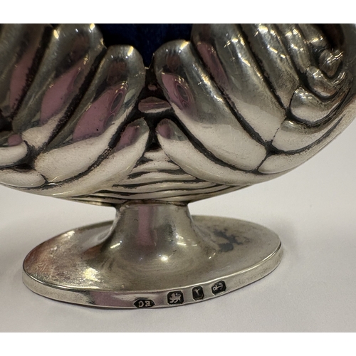 293 - A rare novelty Victorian silver pin cushion in the form of two swans. Birmingham 1897. By EC. Approx... 