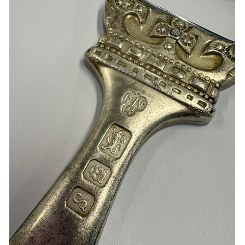 313 - A rare silver bottle opener commemorating the Jubilee. London 1973. By CJ Gander. Approx. 42 grams o... 