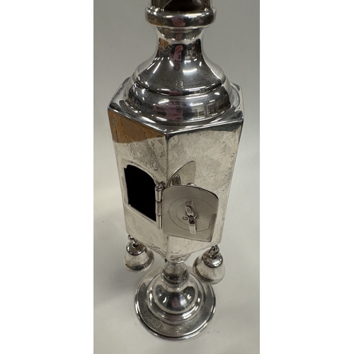 399 - An oversized Judaica silver spice tower. Birmingham 1934. Approx. 182 grams. Est. £400 - £600.