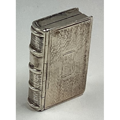 406 - A George III silver vinaigrette in the form of a book. Birmingham. Circa 1800. By Taylor & Perry. Ap... 