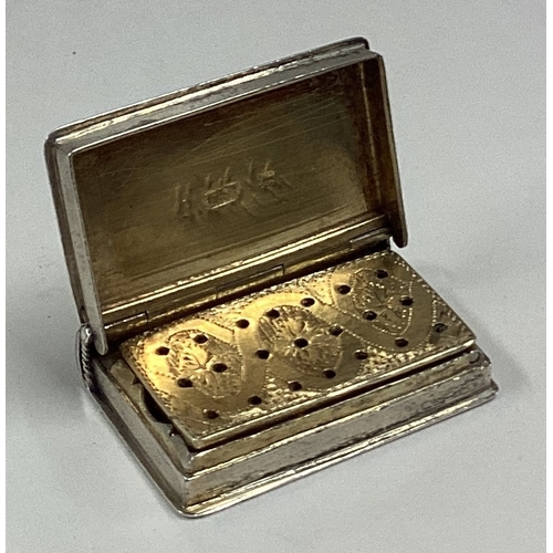 406 - A George III silver vinaigrette in the form of a book. Birmingham. Circa 1800. By Taylor & Perry. Ap... 