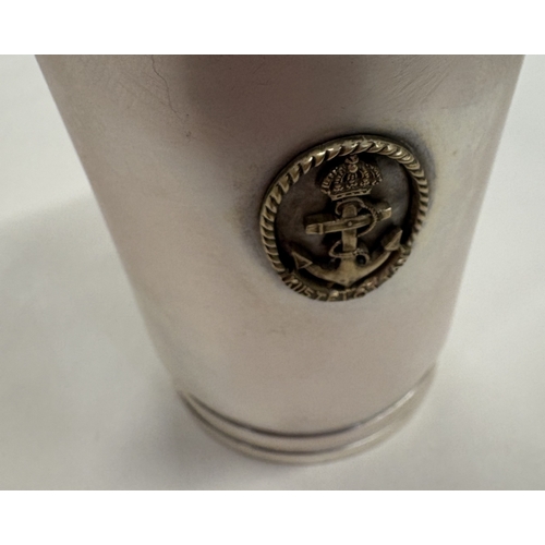 599 - OF NAUTICAL INTEREST: A Swedish silver beaker. Marked to base. Approx. 73 grams. Est. £100 - £150.