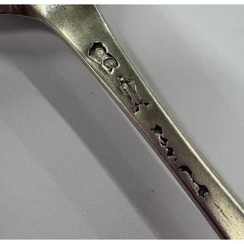 626 - A large and heavy 18th Century silver bottom marked spoon. London 1784. Approx. 63 grams. Est. £50 -... 