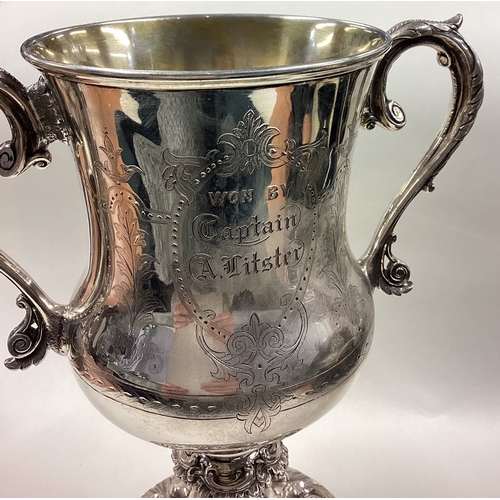 68 - A 19th Century Indian silver trophy cup. By Cooke & Kelvey (founded in Calcutta 1858). Approx. 908 g... 