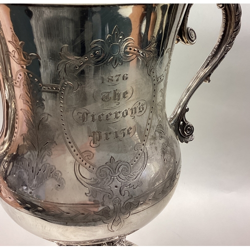 68 - A 19th Century Indian silver trophy cup. By Cooke & Kelvey (founded in Calcutta 1858). Approx. 908 g... 