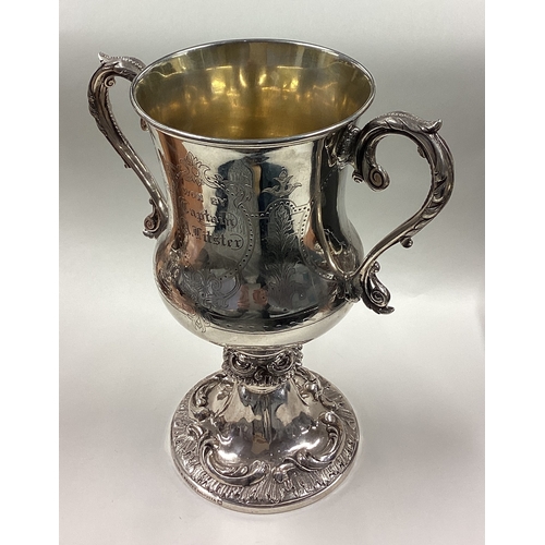 68 - A 19th Century Indian silver trophy cup. By Cooke & Kelvey (founded in Calcutta 1858). Approx. 908 g... 