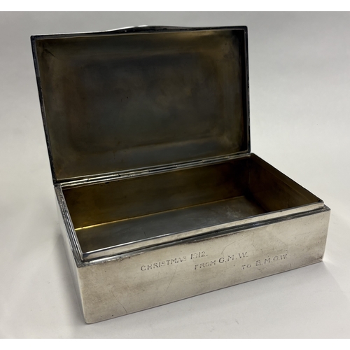 73 - A fine Arts and Crafts silver and enamelled cigar box. Birmingham 1912. By William Hair Haseler; W H... 