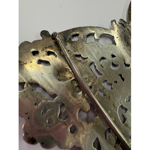 80 - An Art Nouveau pierced silver buckle in the form of a butterfly. Birmingham 1897. By Mills & Co. App... 