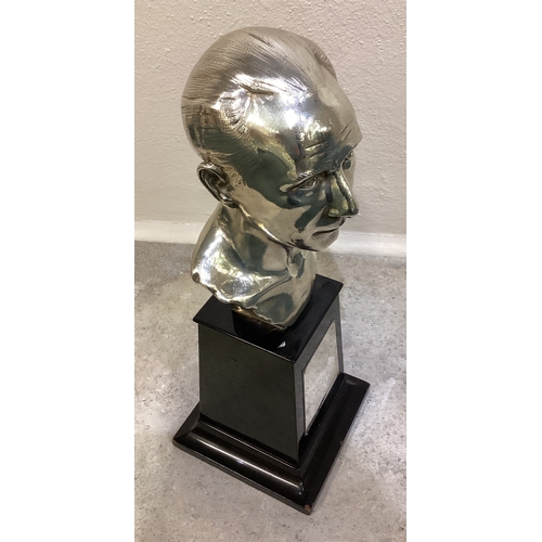 93 - A rare and unusual cast silver bust of footballer Stanley Mathews. By Asprey & Co. London 2001. Est.... 