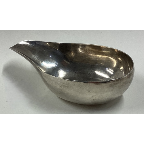 437 - An 18th Century silver pap boat. Maker's mark only. Approx. 32 grams. Est. £80 - £120.